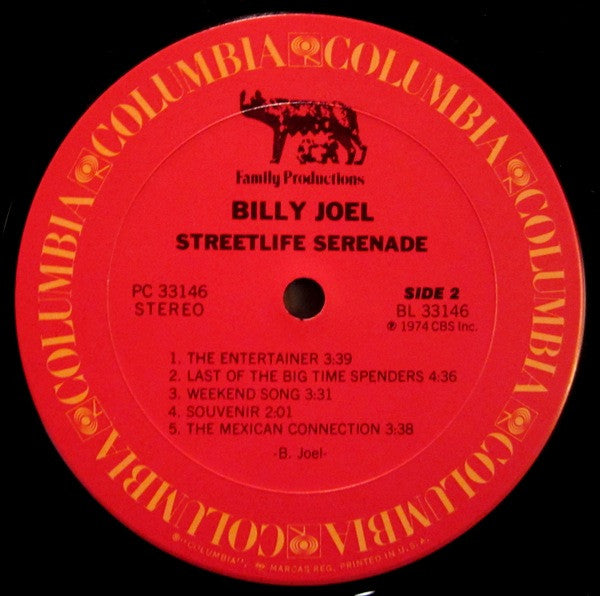 Billy Joel : Streetlife Serenade (LP, Album, Ter)