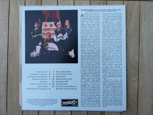 The Nation Of Ulysses : Plays Pretty For Baby (LP, Album, RE, RM, Cle)