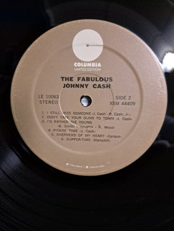 Johnny Cash : The Fabulous Johnny Cash (LP, Album, RE, Pit)