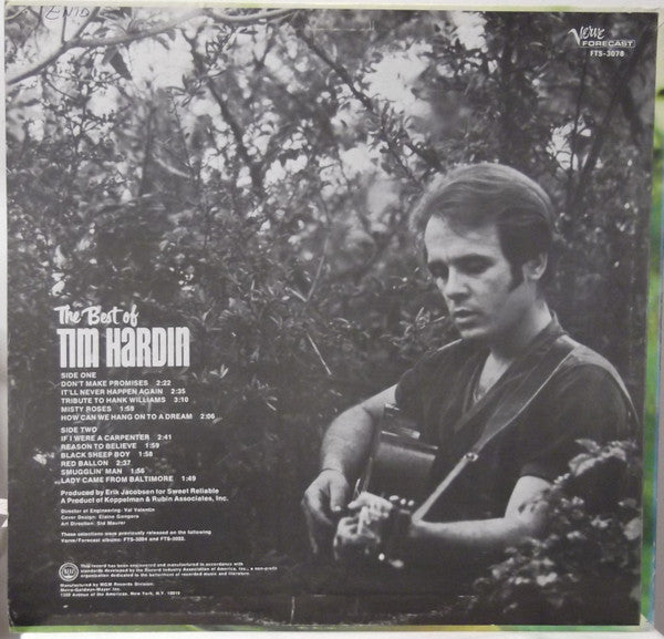 Tim Hardin : The Best Of Tim Hardin (LP, Comp, RP, MGM)