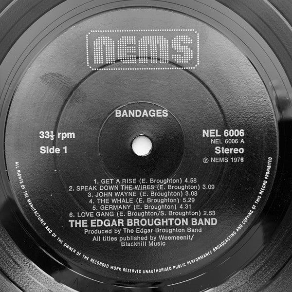 The Edgar Broughton Band : Bandages (LP, Album)