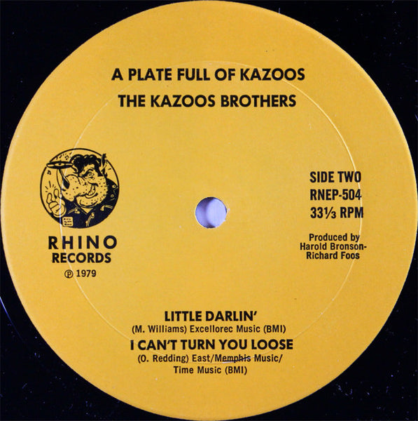 The Kazoos Brothers : A Plate Full Of Kazoos (12", EP)