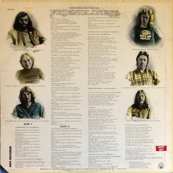 Stackridge : Friendliness (LP, Album)