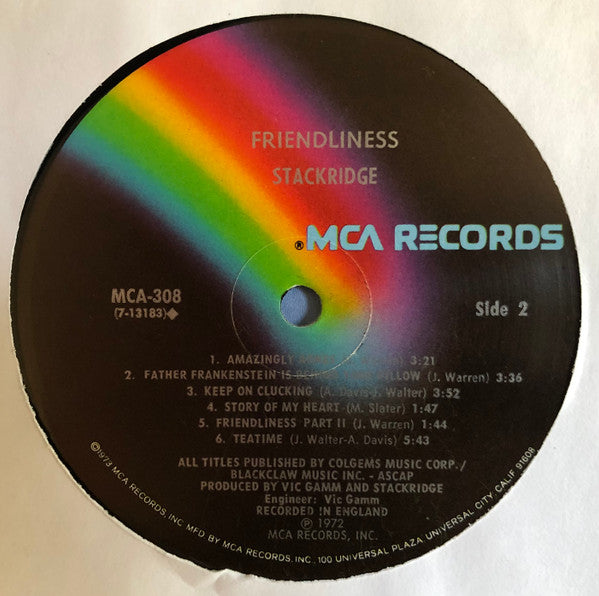 Stackridge : Friendliness (LP, Album)