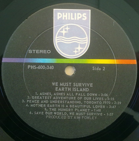 Earth Island : We Must Survive (LP, Album, Gat)