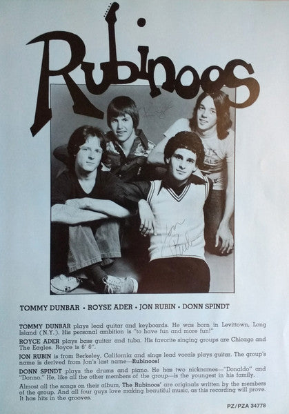 The Rubinoos : The Rubinoos (LP, Album, San)