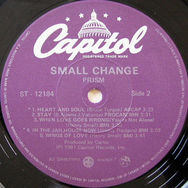 Prism (7) : Small Change (LP, Album)