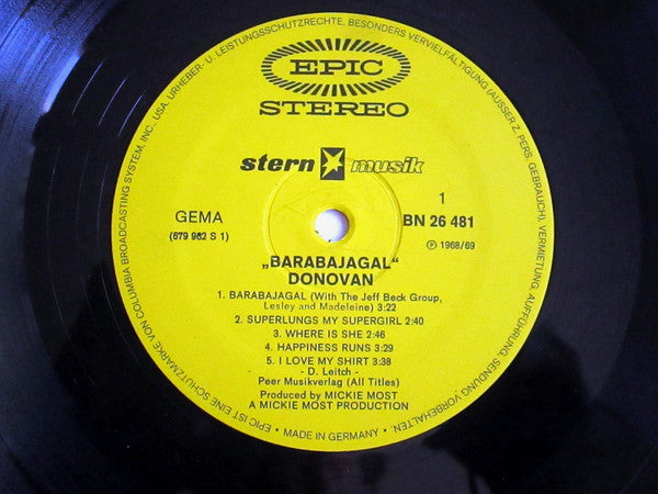 Donovan : Barabajagal (LP, Album)