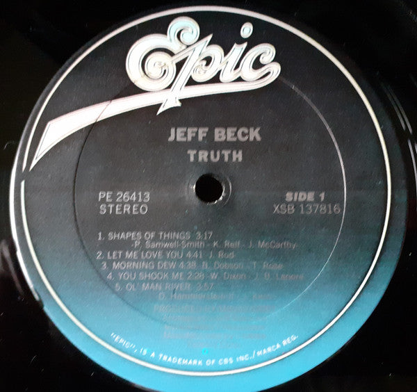 Jeff Beck : Truth (LP, Album, RP)