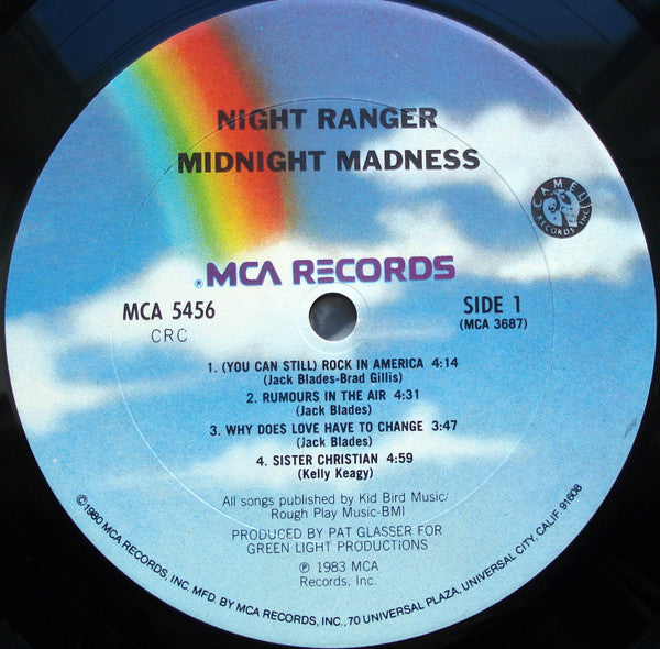 Night Ranger : Midnight Madness (LP, Album, Club, Car)