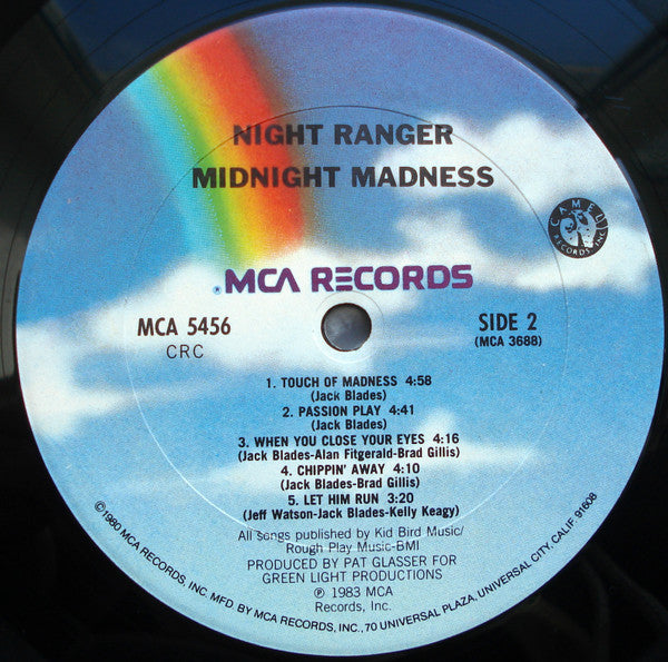 Night Ranger : Midnight Madness (LP, Album, Club, Car)