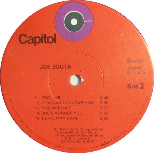 Joe South : Joe South (LP, Album)