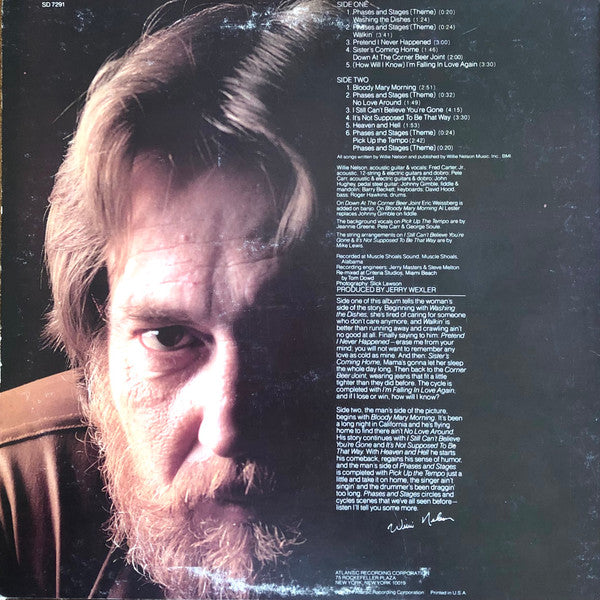 Willie Nelson : Phases And Stages (LP, Album, PR )