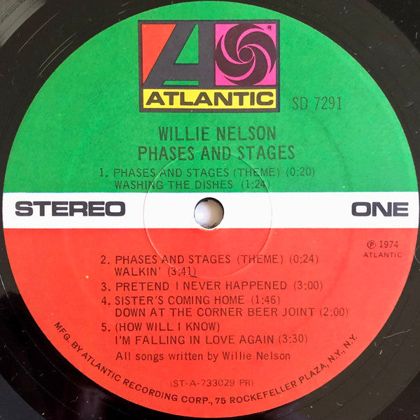 Willie Nelson : Phases And Stages (LP, Album, PR )