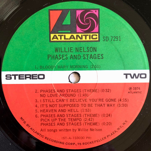 Willie Nelson : Phases And Stages (LP, Album, PR )