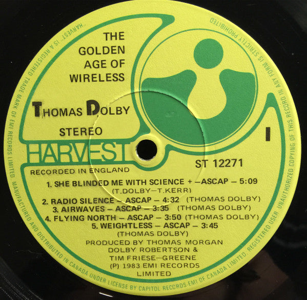 Thomas Dolby : The Golden Age Of Wireless (LP, Album)