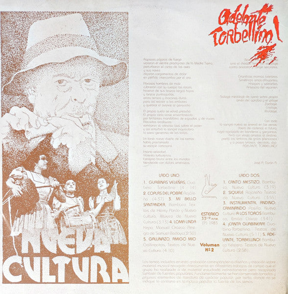 Nueva Cultura Grupo de Canciones Populares : Adelante Torbellino! (12")