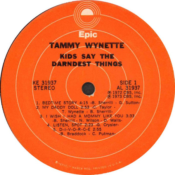 Tammy Wynette : Kids Say The Darndest Things (LP, Album, Comp)