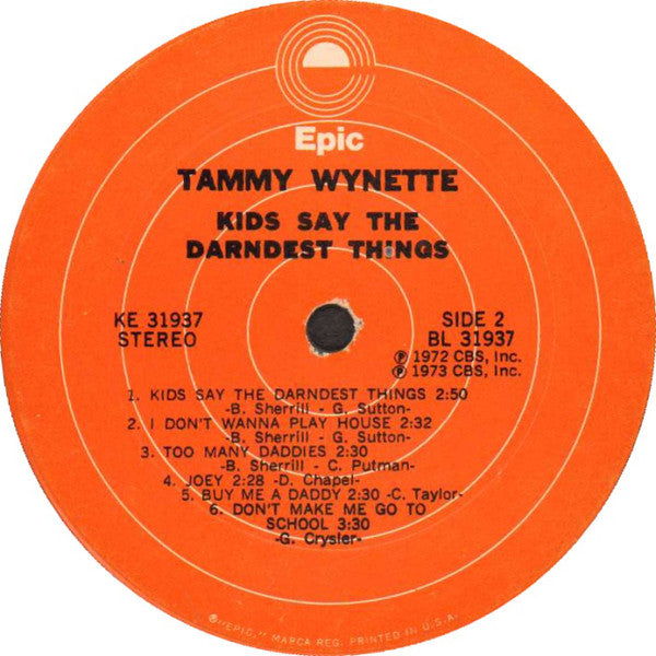 Tammy Wynette : Kids Say The Darndest Things (LP, Album, Comp)