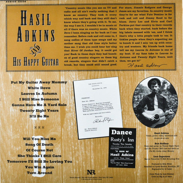 Hasil Adkins : Achy Breaky Ha Ha Ha (Commodity Country Stylings) (LP)