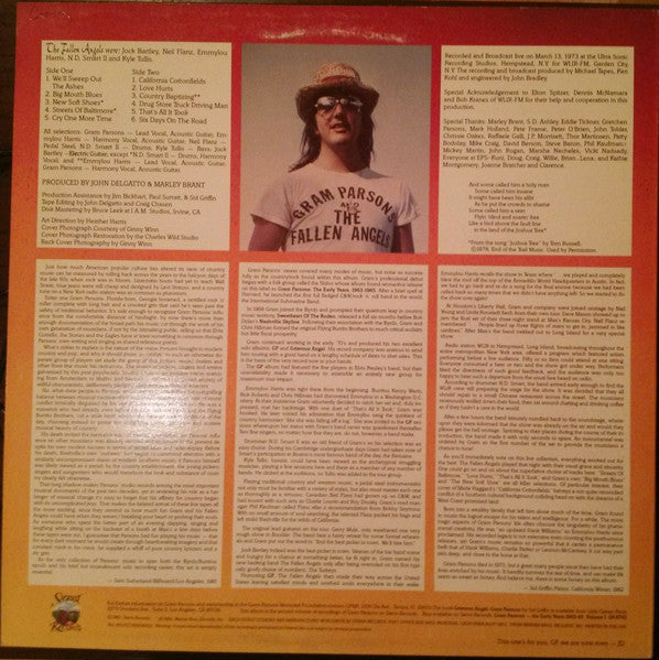 Gram Parsons & The Fallen Angels : Live 1973 (LP, Album)