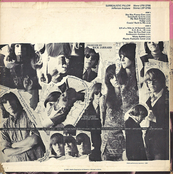 Jefferson Airplane : Surrealistic Pillow (LP, Album, Ind)