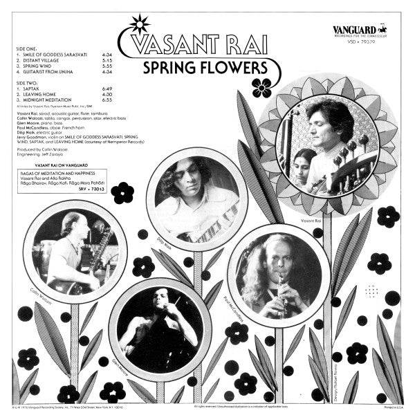 Vasant Rai, Collin Walcott, Paul McCandless, Glen Moore, Dilip Naik : Spring Flowers (LP)