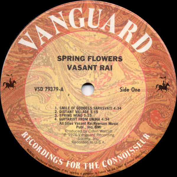 Vasant Rai, Collin Walcott, Paul McCandless, Glen Moore, Dilip Naik : Spring Flowers (LP)