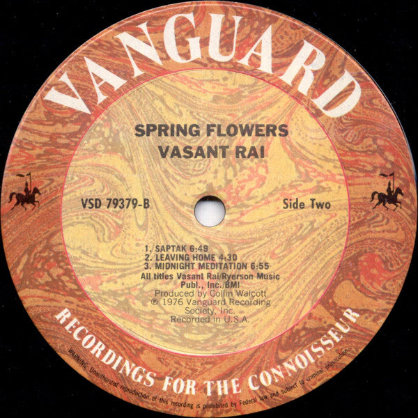 Vasant Rai, Collin Walcott, Paul McCandless, Glen Moore, Dilip Naik : Spring Flowers (LP)