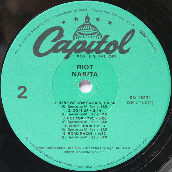 Riot (4) : Narita (LP, Album, RE, Jac)