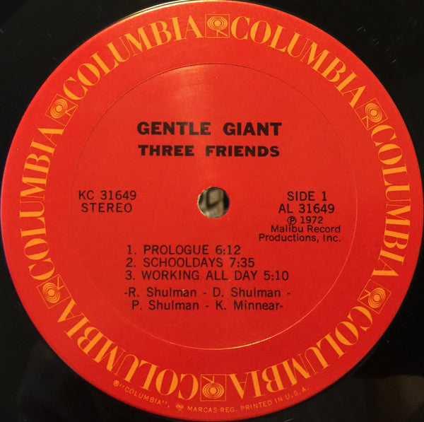 Gentle Giant : Three Friends (LP, Album, Pit)