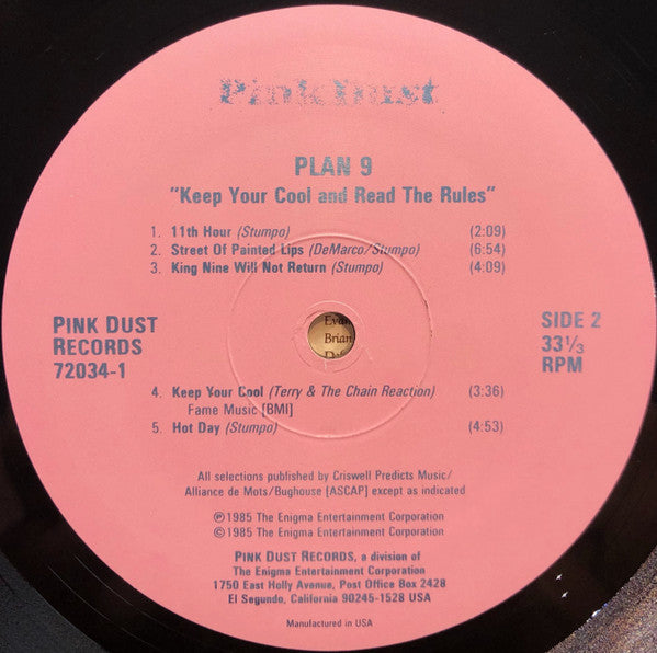 Plan 9 (2) : Keep Your Cool And Read The Rules (LP, Album)