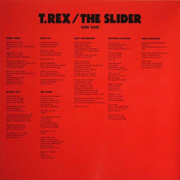 T. Rex : The Slider (LP, Album, RE, 180)