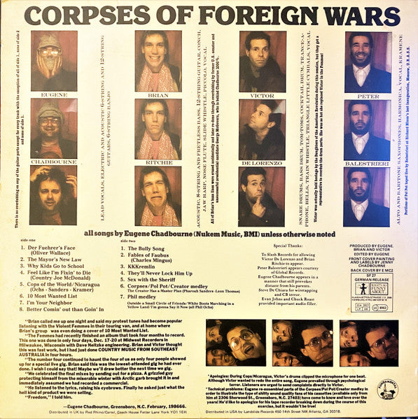 Eugene Chadbourne : Corpses Of Foreign War (LP, Album)