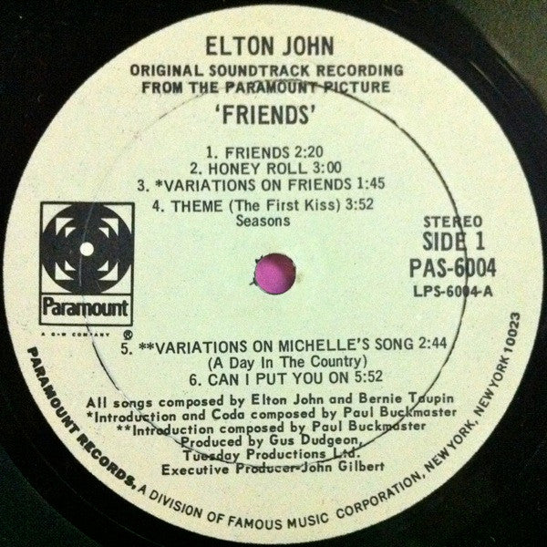 Elton John : Friends (LP, Album)