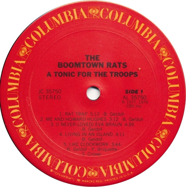 The Boomtown Rats : A Tonic For The Troops (LP, Album, Mon)