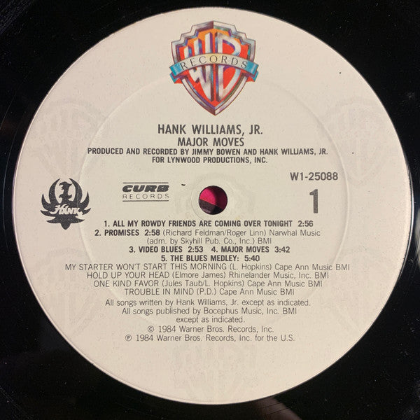Hank Williams, Jr.* : Major Moves (LP, Album, Club, Car)
