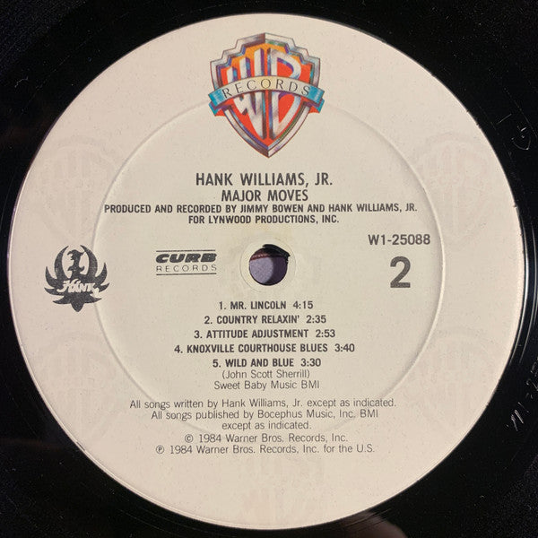 Hank Williams, Jr.* : Major Moves (LP, Album, Club, Car)