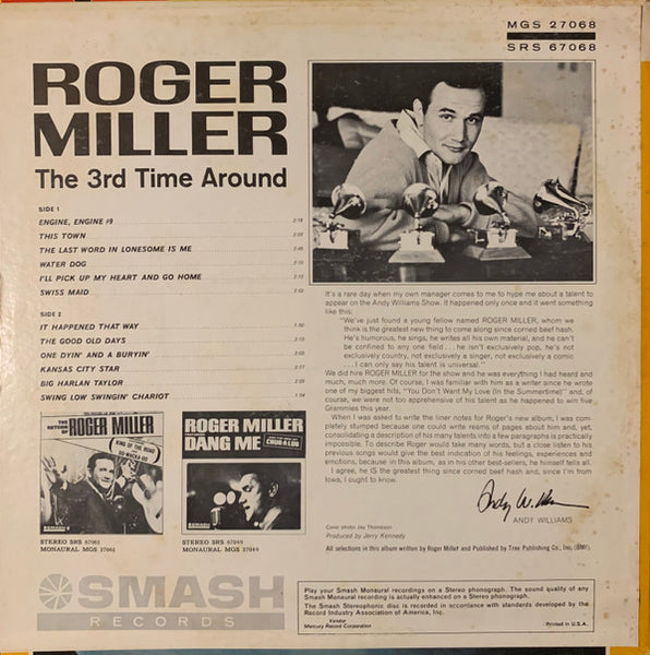 Roger Miller : The 3rd Time Around (LP, Album, Mono, Ric)