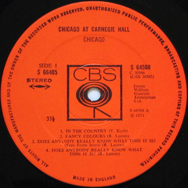 Chicago (2) : Chicago At Carnegie Hall (4xLP, Album + Box)