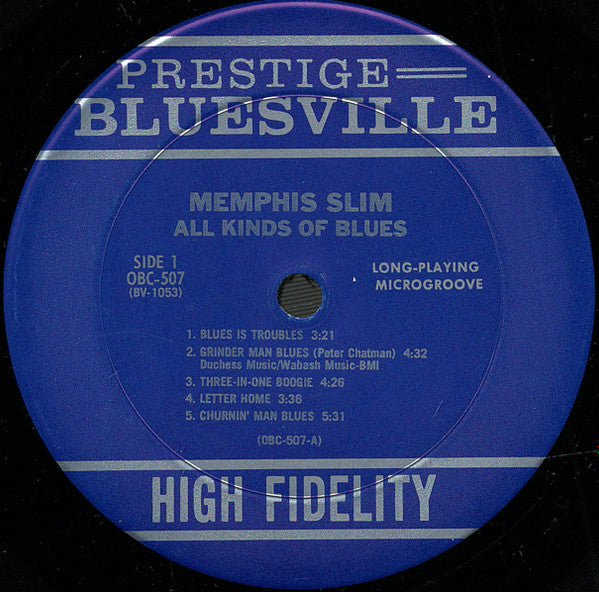 Memphis Slim : All Kinds Of Blues (LP, Album, RE)