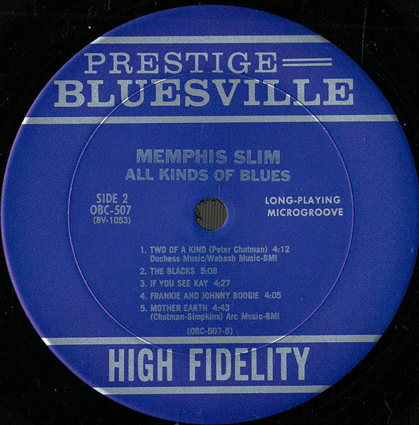 Memphis Slim : All Kinds Of Blues (LP, Album, RE)