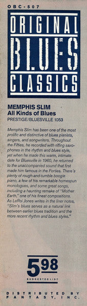 Memphis Slim : All Kinds Of Blues (LP, Album, RE)