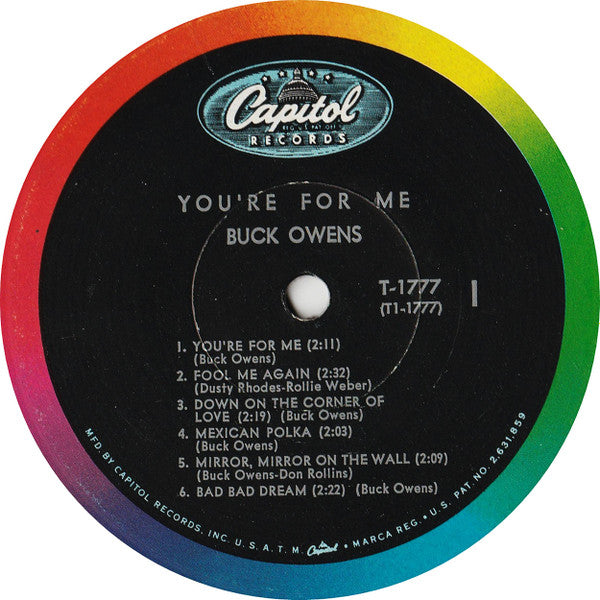 Buck Owens : You're For Me (LP, Album, Mono)