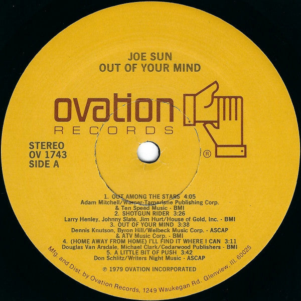 Joe Sun : Out Of Your Mind (LP, Album)