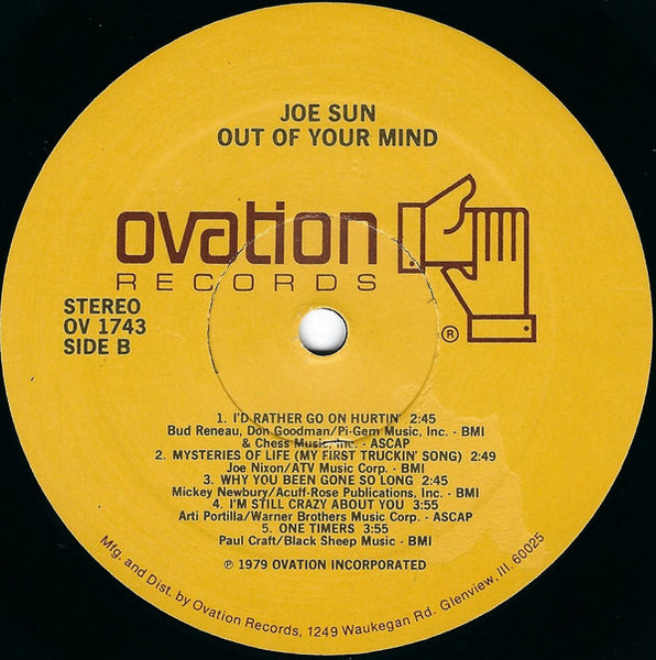 Joe Sun : Out Of Your Mind (LP, Album)