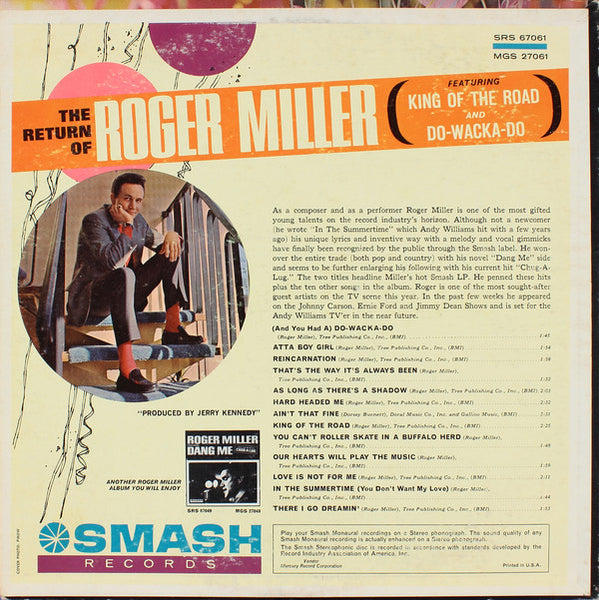 Roger Miller : The Return Of Roger Miller (LP, Album, Mono, Ric)