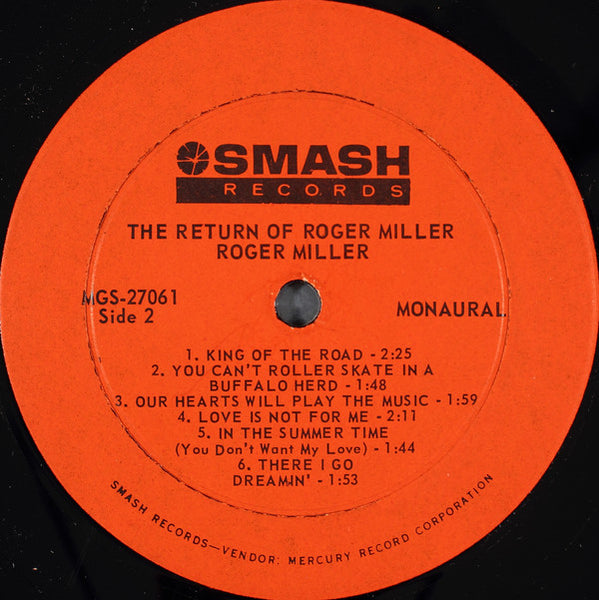 Roger Miller : The Return Of Roger Miller (LP, Album, Mono, Ric)