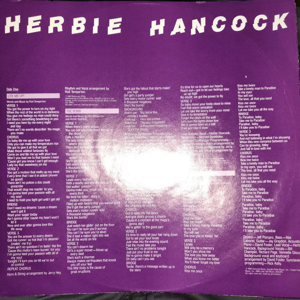 Herbie Hancock : Lite Me Up (LP, Promo)