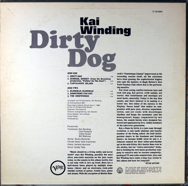 Kai Winding : Dirty Dog (LP, Album, Mono)